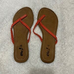 Coral sandals